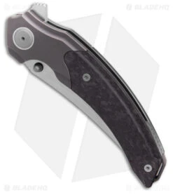 Maxace Rock Liner Lock Knife Marble Carbon Fiber + Titanium (4" Stonewash M390) -Blades Maxace Rock Liner Lock Knife Marble Carbon Fiber Titanium Stonewash BHQ 180484 KC spine
