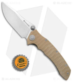 Maxace Knives Sandstorm-K Liner Lock Knife Brown G-10 (4.4" Satin) 7 Maxace Knives Sandstorm-K Liner Lock Knife Brown G-10 (4.4" Satin) -Blades Maxace Sandstorm K LL Brown Tan Satin BHQ 140710 jr bottlecap