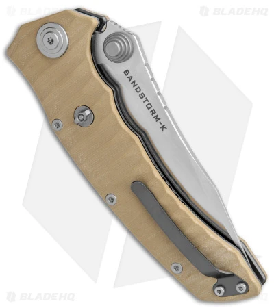 Maxace Knives Sandstorm-K Liner Lock Knife Brown G-10 (4.4" Satin) 3 Maxace Knives Sandstorm-K Liner Lock Knife Brown G-10 (4.4" Satin) - Image 3