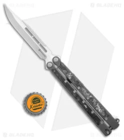 Maxace Shi Balisong Butterfly Knife Gray Carbon Fiber (4.5" Satin) 13 Maxace Shi Balisong Butterfly Knife Gray Carbon Fiber (4.5" Satin) -Blades Maxace Shi Balisong Butterfly Knife Gray CF Satin BHQ 179766 jr bottlecap