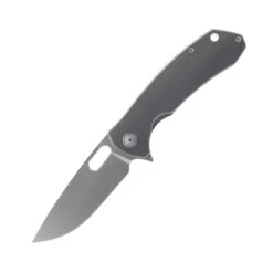 Maxace Balance Folding Knife Dark Gray Titanium Handle M390 Plain Edge