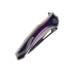 Maxace Amber Folding Knife Titanium/Timascus Handle M390 Plain Black Blade -Blades Maxace MM38 1 B04 61857.1739988544