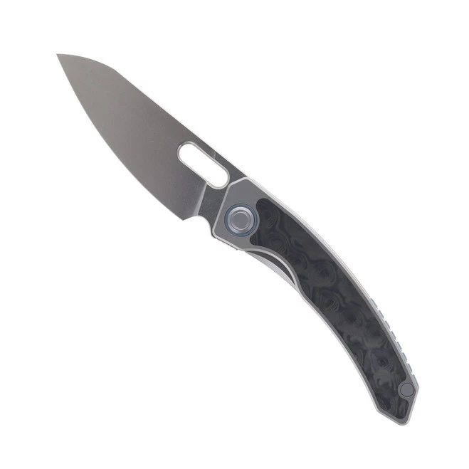 Maxace Knife Black Mirror Folding Knife Black Carbon Fiber And Titanium Handle S90V Blade