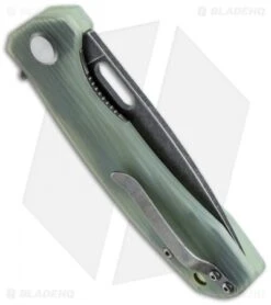Maxace Balance Liner Lock Knife Jade G-10 (3.625" Smokewash S35VN) -Blades maxace balance jade smokewash side cm