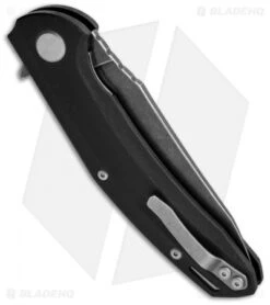 Maxace Knives Wind Flipper Liner Lock Knife Black G-10 (3.875" Black SW) -Blades maxace wind blk g10 smokewash side cm