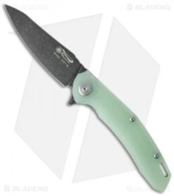 Maxace Knives Wind Flipper Liner Lock Knife Jade G-10 (3.875" Black SW)